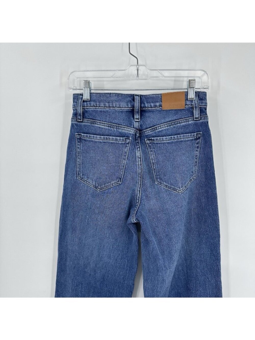EVEREVE Ever Vintage Hem w Studs Wide Leg Jean 26 medium blue high waist - Picture 7 of 11